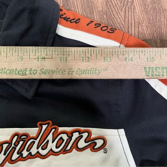 Harley-Davidson Motorcycle Embroidered Prestige Cotton Riding Jacket Women Small - Picture 11 of 15